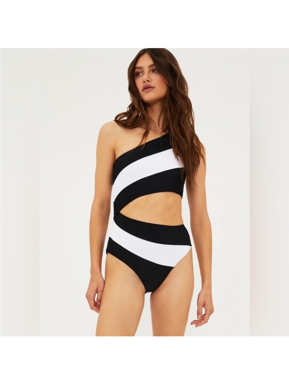 Beach riot Black and White Cutout Swimsuit